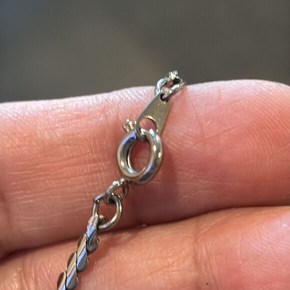 VINTAGE DESIGNER SIGNED KIAM FAMILY BLUE GEMSTONE PENDANT NECKLACE - Picture 8 of 9